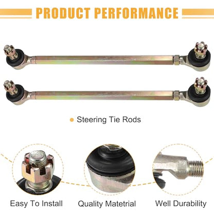 ACROPIX 23cm 9.06" Steering Tie Rod End Tie Rod Link Fit for 50cc 70cc 90cc 110cc 125cc 150cc ATV Quad Four Wheeler with Ball Joint Accessories - Pack of 2 - size: 230mm