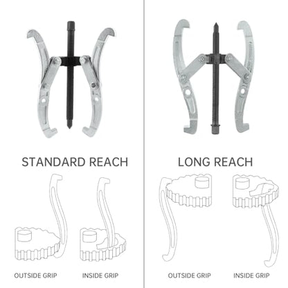 ChgImposs 10 Inch 3-Jaw Gear Puller, 2 Jaw 3 Jaw Puller for Pulley Gears Bearings and Flywheels, Heavy Duty Pulley Puller with Reversible Jaws, High Carbon Steel Removal Tool Bearing Puller Tool - size: 10 Inch