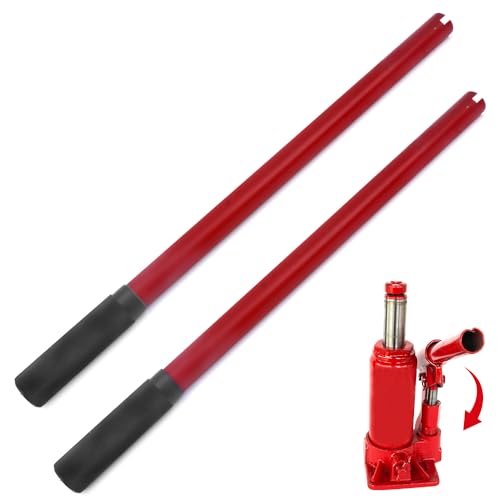 2 Pack Heavy Duty Hydraulic Bottle Jack Handle for 20-32 Ton, Replacement Lever Pole with Anti-Slip Grip Sleeve