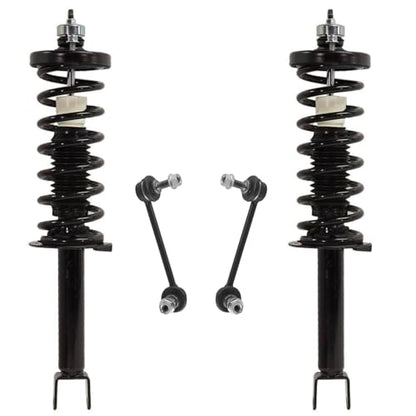Detroit Axle - 4pc Rear Struts Sway Bars for 2013-2017 Honda Accord, Quick Install Ready Struts & Coil Spring Sway Bar End Links 2014 2015 2016 Replacement Suspension Kit Shocks Assembly - size: 4QS50145/ sway kit