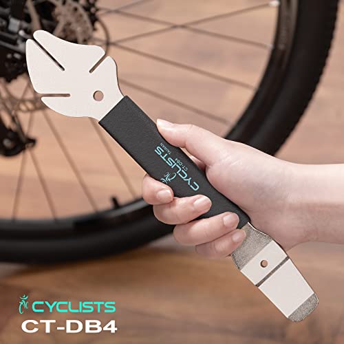 cyclists Rotor Truing Fork - 2 in 1 Bike Rotor Tool & Hydraulic Piston Press for Bicycle Disc Brakes - Bike Disk Brake Rotor Alignment Tool for Mountain Road Bike
