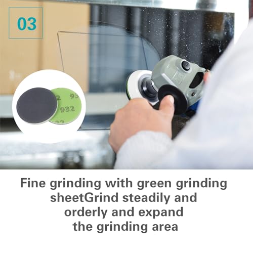 Glass Repair Kit Grinding Polishing Abrasive Disc Mesh Net Sanding Pads Kit for Glass Scratch Removal3Pcs/Pack (6 inch) - style: 6 inch