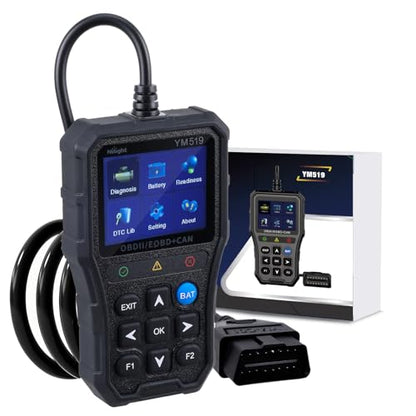 Nilight YM519 2.8” Large Screen OBD2 Scanner - Enhanced Automotive Computer Diagnostic Tool - Car Code Reader for Engine Faults, I/M Readiness & Emission Test for All OBD II Protocol Cars - color: B