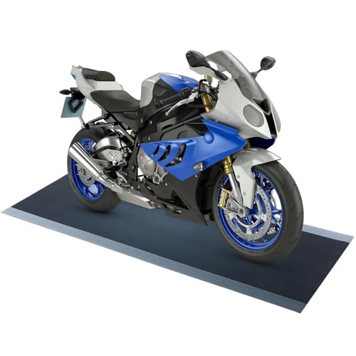 Drydiet Motorcycle Mat Garage Floor Rug Washable Parking Mats for Garage Floors Non Slip Oil Absorbent Pad Rubber Backing Layer Protects Floor(Metal Style,78 x 31 Inch) - size: 78 X 31 Inch, style: Metal Style