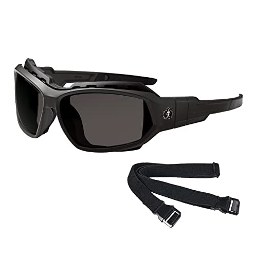 Ergodyne Skullerz Loki Convertible Anti Fog/Scratch Safety Spoggles Glasses-Includes Gasket and Strap to Convert to Goggle - color: Smoke Lens