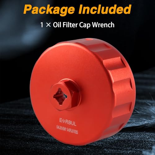 EVRBUL Oil Filter Wrench CNC Machining 84.8 mm 14 Flutes Oil Filter Cap Wrench Removal Tool Compatible with Mercedes Dodge Jeep 3.0L Diesel Engines
