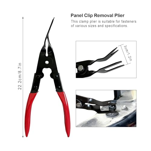8Pcs Fuel Line Pliers Set, Fuel Line Disconnect Plier Tool Set | Fuel Line/Hose Clamp/Removal Pliers, Electrical Disconnect, Push Pin Tools, Relay Puller/Panel Clip Remover & Filter Caliper