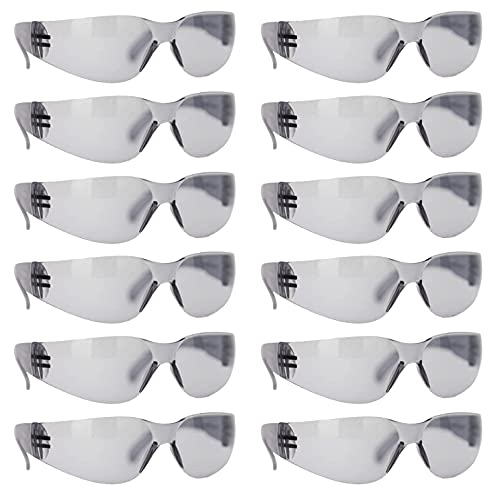 BISON LIFE Clear Safety Glasses – ANSI Z87.1 Certified Scratch & Impact Resistant Eye Protection Goggles for Men & Women - color: Gray/Gray