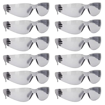 BISON LIFE Clear Safety Glasses – ANSI Z87.1 Certified Scratch & Impact Resistant Eye Protection Goggles for Men & Women - color: Gray/Gray