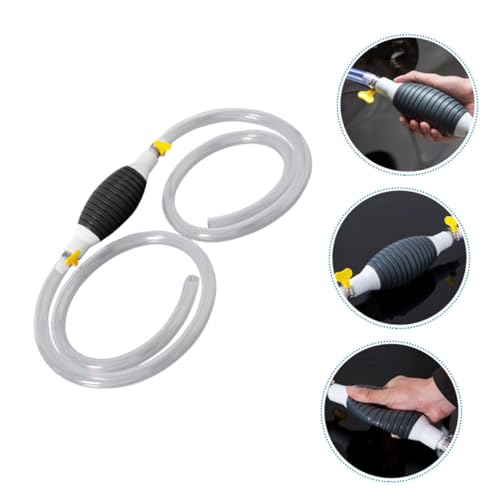 Portable Hand Siphon Pump Kit for Fuel Transfer Universal Liquid Sucker for Diesel and Water Includes Flexible Hose for Automotive and Outdoor Use