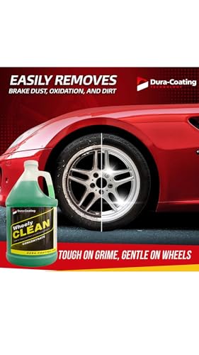 DURA-COATING TECHNOLOGY Wheely Clean Concentrate - Good for Chrome Wheel Cleaner, Clear-Coated, or Aluminum Wheel Cleaner - Professional Tire Shine & Rim Cleaner Spray - Car Care Solution - 1 Gallon - size: 128 Fl Oz (Pack of 1)