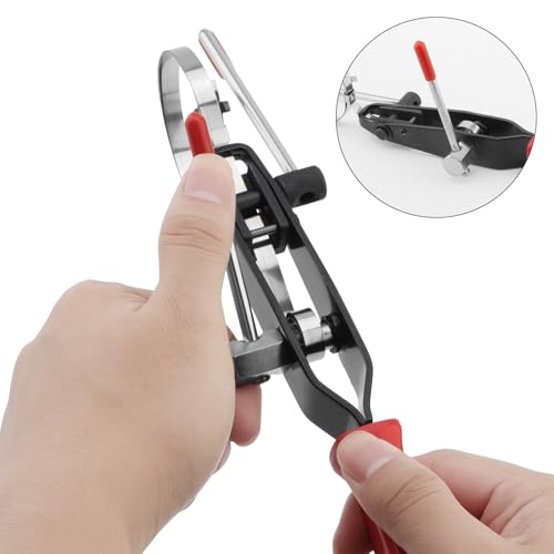 For Auto/ATV CV Joint Axle Boot Clamps Tool with CV Boot Clamps Kit, Joint Banding Boots Axle Clamp pliers & 10 pcs Adjustable Drive Shaft Crimp Bands for Most Cars