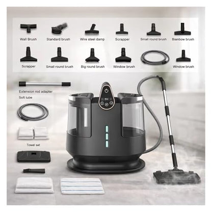 Carpet Cleaning Extractor, Portable Instant Heating Deep Cleaning Machine Home Upholstery Car Seats Kitchen Couch Carpet Cleaner Vacuum Washer Device