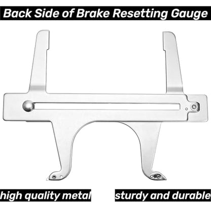 Tlence Steel Brake Resetting Gauge, Drum Brake Measuring Tool, Heavy Duty Dual Scale Caliper for Adjusting Brake Shoes, Lining and Rotors, Automotive Brake Tool