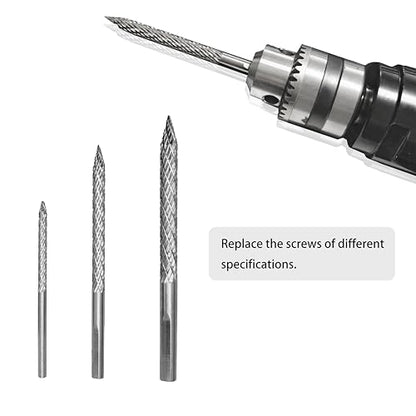 Tire Repair Patch Tools Complete Kit - 42mm Steel Buffing Wheel, HSS Drill Bits (3/4.5/6mm), Utility Knife & Wax Marker for Tire Grinding, Polishing and Plug Installation(HT-M07)
