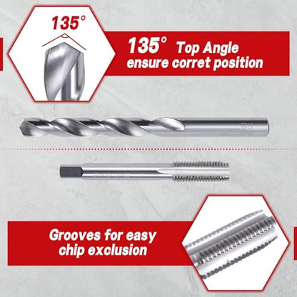 30 Piece M10 x 1.5mm Thread Repair Kit with HSS Drill Bit, M10 Metric Thread Repair Insert Kit, Portable Rethreading Tool Kits, Compatible Hand Tool Set for Auto Damaged Threads Repairing - size: M10 x 1.5mm