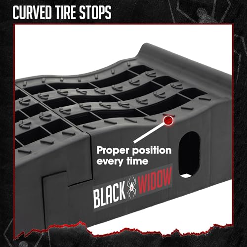 Car Service Ramps for Oil Change, 7,500 lb GAWR, 6.5" Lift, Underbody Access, Black Widow, Pair