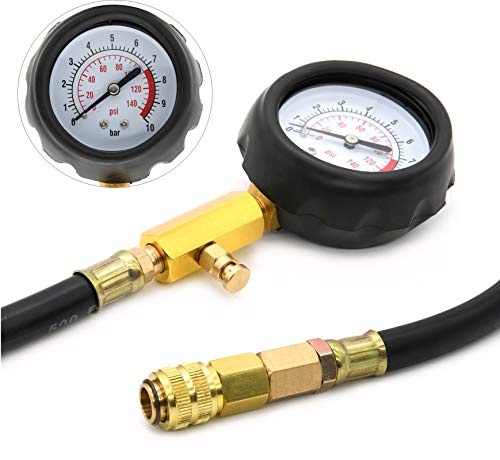Oil Pressure Tester Kit, 0-140 PSI Engine Oil Pressure Tester Gauge Tool Kit for Cars ATVs Trucks Use.
