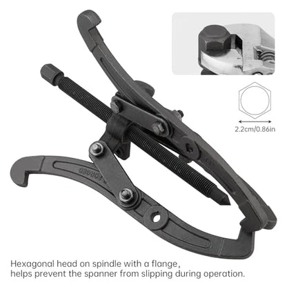 ChgImposs 14 Inch 2 Jaw / 3 Jaw Gear Puller, Multifunction Standard Carbon Steel Bearing Puller with 4 Single Hole Claw Pullers for Car/Mechanical Repairing - size: 14Inch