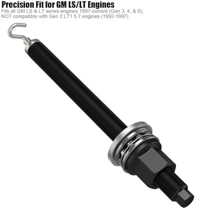 Moker Harmonic Balancer Pulley Install Tool w/Bearing for GM LS & LT Series Engines 1997-Current, Replaces 551141, Time-Saving Hook Design