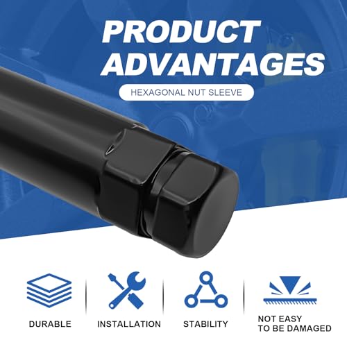6 Spline Lug Nut Removal Tool Kit - Wheel Lock Key Socket for 21mm (13/16") and 22mm (7/8") Hex, Compatible with Fuel Rims & Aftermarket 6 Spline Tuner Nuts