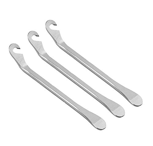 BlueSunshine Bicycle Tire Lever - Premium Hardened Stainless steel Levers to Repair Bike Tube - Must Have Tool Kit for Road Bicyclist - Set of 3