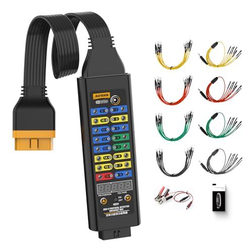 AUTOOL OBD2 Breakout Box OBDII Protocol Detector for Monitoring Signals of Protocol/Power/Grounds, ECU Connector with Multi-Function Jumper 120Ω, OBD Diagnostic Port Tester CAN Test Box