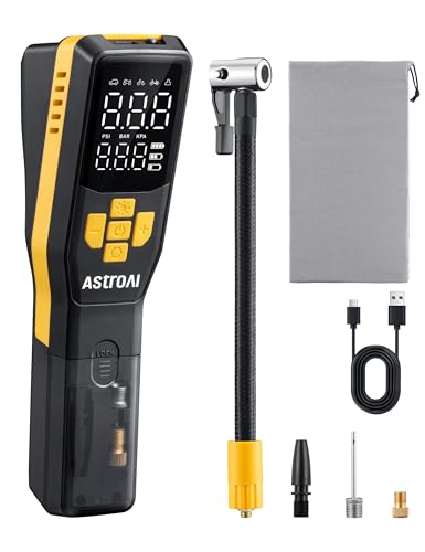 AstroAI 150 PSI Tire Inflator Portable Air Compressor for Car Tires, Cordless Bike Pump with LCD Display, Auto Shut-Off, 5 Modes Air Pump for Car