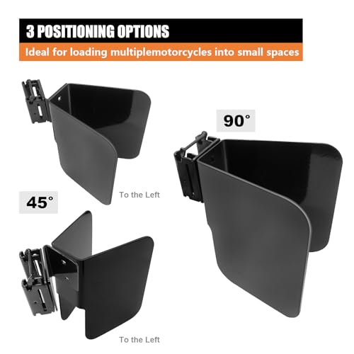 4Pack E-Track Wheel Chock for Motorcycle, E Track Dirt Bike Wheel Chocks, E-Track Accessories Hardware, Supports Tires up to 6” Wide Black