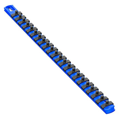 Ernst Manufacturing 18-Inch Magnetic Socket Organizer with 22 1/4-Inch Twist Lock Clips, Blue (8403M-Blue-1/4) - color: Blue, size: 1/4-Inch Twist Clips, style: 18-Inch