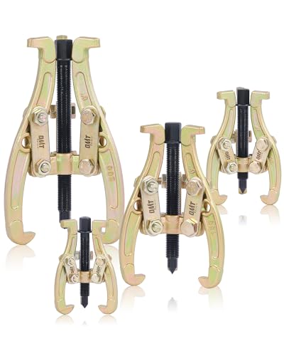 Orion Motor Tech Gear Puller Set, 3" 4" 6" 8" 3 Jaw Puller Kit for Pulley Gear Bearing Flywheel Removal, Heavy Duty Pulley Puller with Reversible Jaws 4 pcs Bearing Puller Tool Kit | 4pc Bearing Puller Pulley Puller Tool Kit for Pulley Gear Bearing Flywhe
