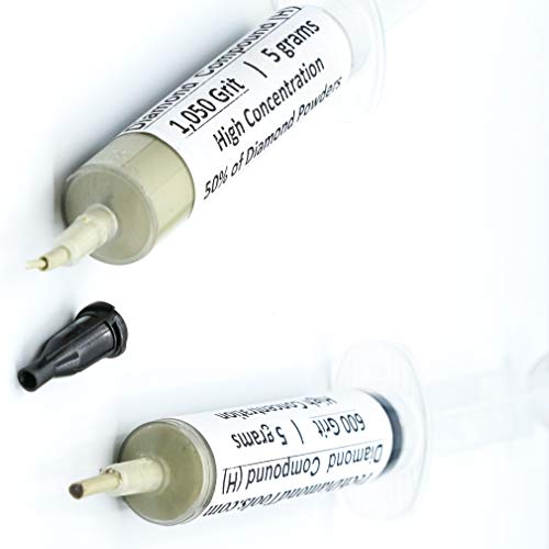 TechDiamondTools Kit of 3 Diamond Lapping Paste Polishing Compound USA Made 400 600 1050 Grit Lapidary Paste for Rock Glass Metal Jewelry Resin Marble with High Concentration of Diamond Powder - style: High 50% concentration