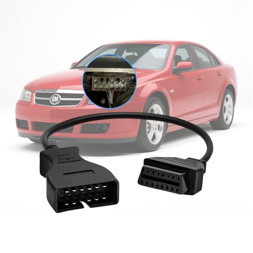 OBD1 to OBD2 GM Adapter Cable, Compatible for GM Vehicles 12 Pin Male to 16 Pin Female Obd2 Extension Diagnostic Connector, Work with ELM327 - style: Fit for gm-12pin