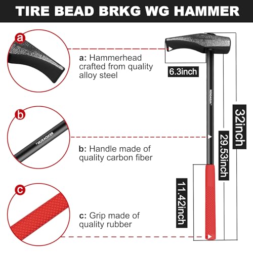 Tire Hammer, Heavy-Duty Bead Breaking Wedge, Tire Bead Breaker, Bead Breaker Tool For Tire Removal, Bead Breaker Tool For Tire Removal, Tire Tools, Unleash Tire-Busting Power For Tire Maintenance.