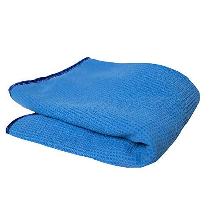 Chemical Guys Waffle Weave Glass Cloth Microfiber Towel, Blue, 24 x 16 | For streak-free cleaning on cars, trucks, and SUVs, blue waffle weave streak-free cleaning cloth, lifts fingerprints - color: Blue, size: 24"x 16"