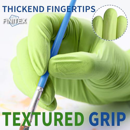 FINITEX Nitrile Disposable Gloves - Green 3.5mil 100/1000PCS Powder-Free Latex-Free Medical & Food Use - color: Green (X-small 1000)