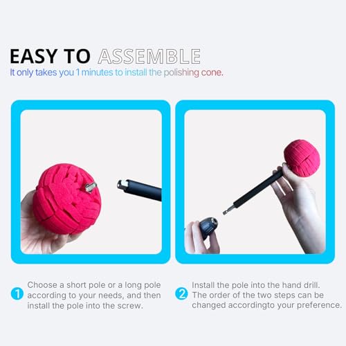 8 PCS Drill Bit Polishing Ball, with Hand-Held Extension Bracket | Metal Polishing Tool, Car Wheel Polishing Sponge, Polishing Pad,Suitable for Household Standard Hand Drill - style: ball _8