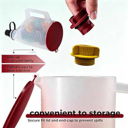 VCC 17-Piece No-Spill Oil Funnel Kit, 1.5QT Engine Oil Change & Refill Funnel with 12 Threaded Adapters, Leak-Proof Oil Filling Tool for Cars, Trucks, SUVs, Motorcycles & ATVs