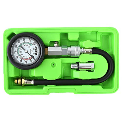 OEMTOOLS 37138 Compression Tester Gauge Set, Compression Tester Automotive, Engine Compression Tester with Flexible Hose, 14mm and 18mm Adapters