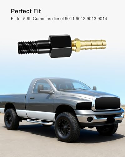 Fuel System Test Fitting Adapter Kit Fit for 5.9L Cummins Diesel 9011 9012 9013 9014, High Pressure Leak Detection Tool Set