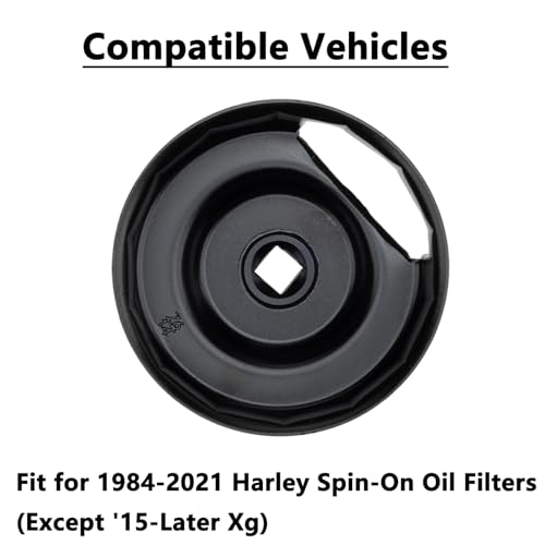 Sturdy Oil Filter Wrench,76mm 14flutes Oil Filter Cap Removal Tool Socket,Fit for 1984-2021 Harley Spin-On Oil Filters (Except '15-Later Xg)