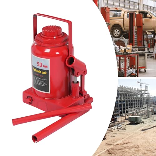 50 Ton Hydraulic Car Bottle Jack - Low Profile, Double Ram, Automotive Welded Hydraulic Jack for Truck Repair, (110,231 lbs) - style: 50 Ton