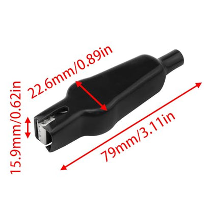 20A Insulated Alligator Clips Electric Circuit Test Alligator Clips Heavy Duty Alligator Clip Experimental Jacket Test Clip (2 Black, 2 Red) -4PCS