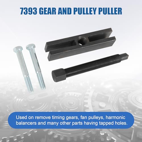 522 7393 8056 Puller and Protector Tools 522 Large Gear and Pulley Puller & 7393 Gear and Pulley Puller & 8056 Shaft Protector Set for Timing Gears, Fan Pulleys