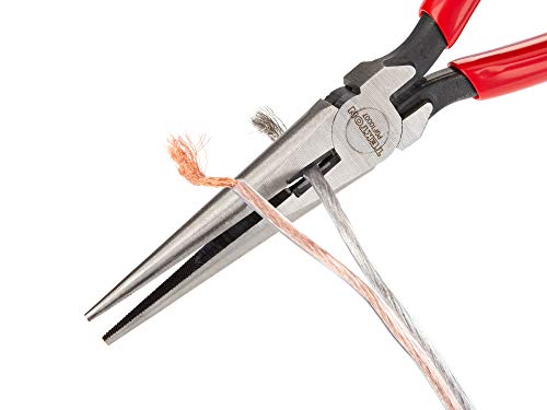 TEKTON 7 Inch Long Nose Pliers | PGF10007 - color: Serrated Jaw, size: 7 Inch Straight