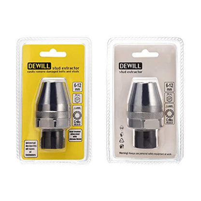 Stud Extractor, 1/4 to 1/2 Inch Broken Bolt Removal Tool | 3Jaw, 3/8 Drive, CR-MO Steel, Compact for Tight Engine Spaces, Quickly Remove Broken, Rusted & Corroded Bolts and Studs