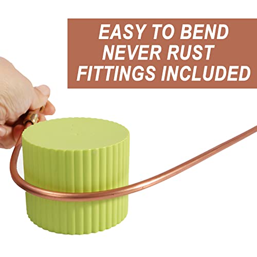 25ft 1/4 Copper-Nickel Brake Line Kit .028" Wall SAE 16 Fittings | Premium copper-nickel alloy tubing, rust-proof, easy hand bend, for brake/fuel line replacement. - size: 1/4, 1 Kit