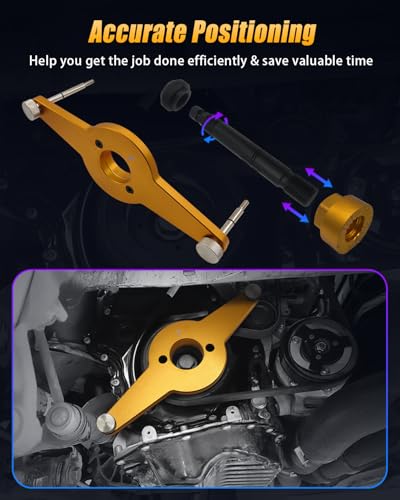 Vibration Damper Holding Tool Replaces T10531, Crankshaft Pulley Shock Absorber Removal Kit Compatible with Audi Skoda Seat VW 1.8 2.0 4V TFSi EA888 Engines