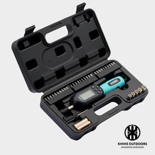 KNINE OUTDOORS 1/4 inch Digital Torque Screwdriver Wrench Driver Set, Inch Pounds lbs for Maintenance, 10-100 in-lb (1.2–12 Nm), Hex Bits, For Tools, Bike Repairing and Mounting
