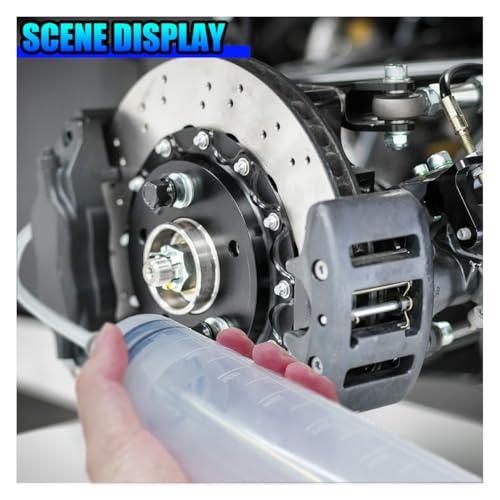 500cc Automotive Fluid Extractor & Fill Pump, Engine Oil Extractor Pump with Hose & Extension Tubes, Brake Fluid Transfer Syringe for Car, Ship, Golf Cart, Lawn Mower (White)